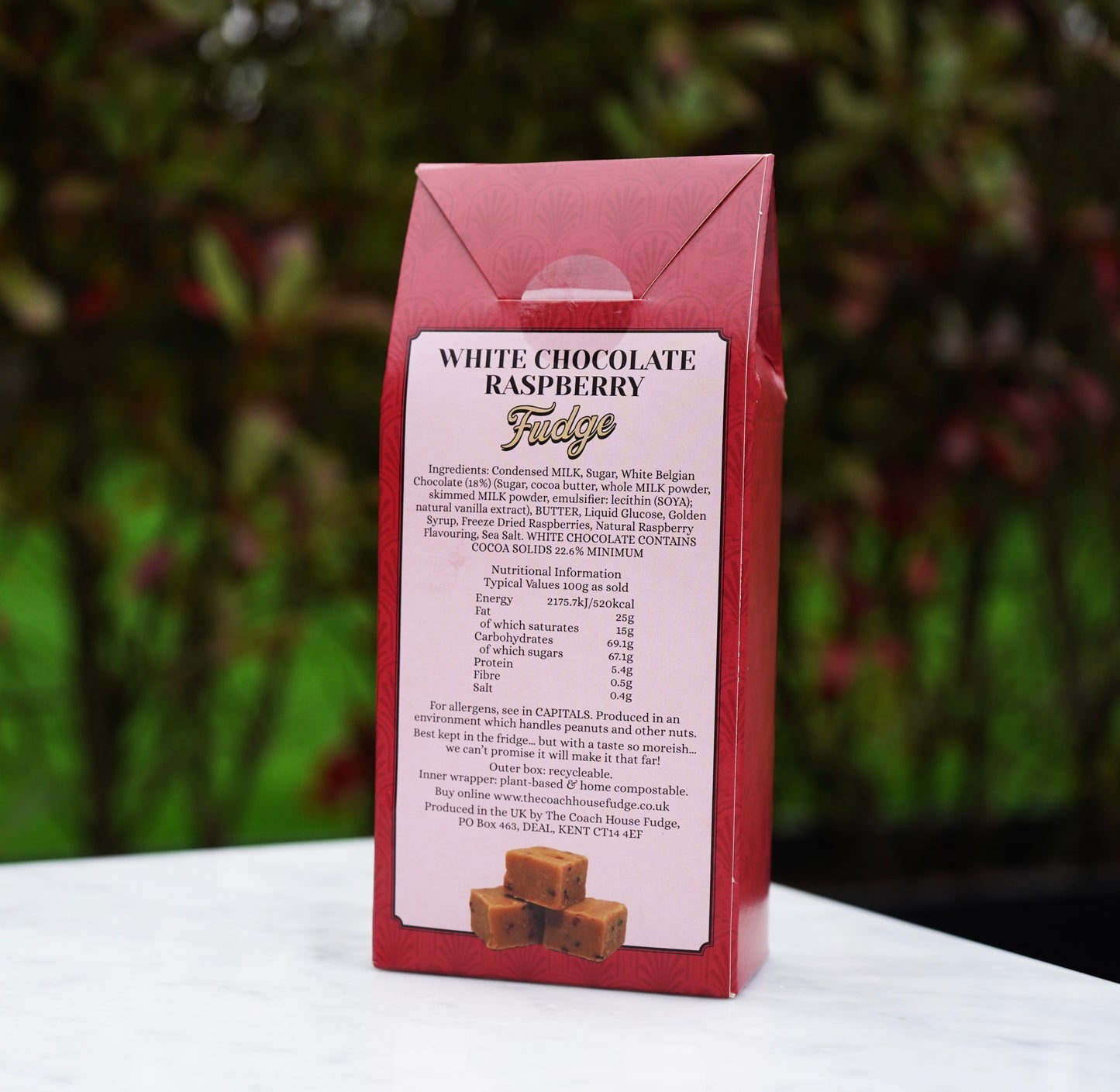 White Chocolate Raspberry Fudge - 150g box